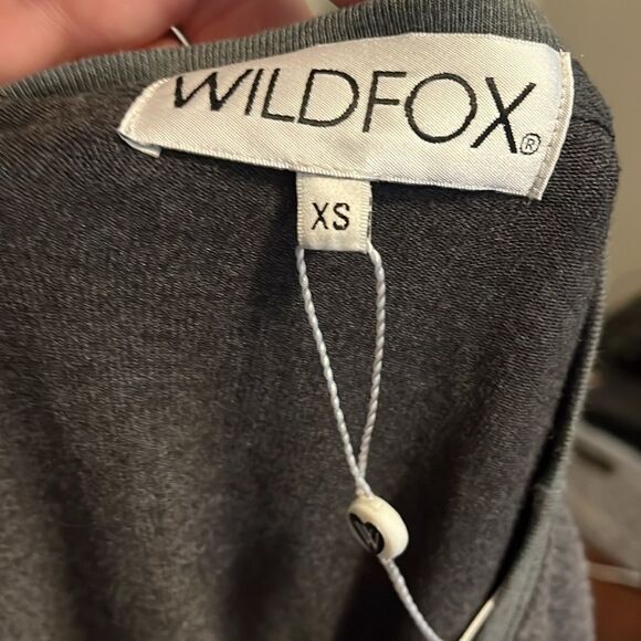 Wildfox Gray Champagne Graphic Pullover Cuffed Sweatshirt Contemporary  Casual - Picture 10 of 10